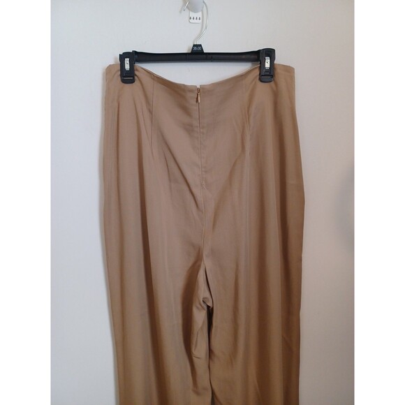 Antonio Melani Pants Womens 12 Tan Wide Leg Dress Trousers Casual Relaxed - Picture 6 of 8